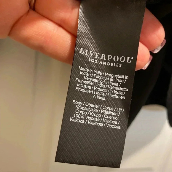 Liverpool women’s black BoHo Viscose long sleeve tassel oversized, comfortable S - Picture 7 of 11